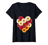 Heart Daisy Botanical Floral Bouqet Colorful Art