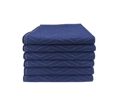 Image of Moving Blankets Heavy Duty Professional Packing Blanket to Move Environmental Move Supplies Pack of (3, (72 * 80)-Blue)