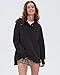 Locachy Womens Casual Oversized Sweatshirt Long Sleeve Button Henley Neck Pullover Tops Fashion Outfits Clothes Black M