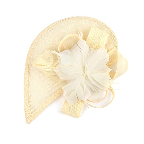 DRESHOW Women Fascinator Hats Tea Party Hat Vintage Pillbox Hat Headband for Cocktail