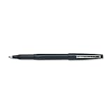 Pentel Rolling Writer Pen, 0.8 Millimeter Cushion Ball Tip, Black Ink,  12 pens (R100-A)