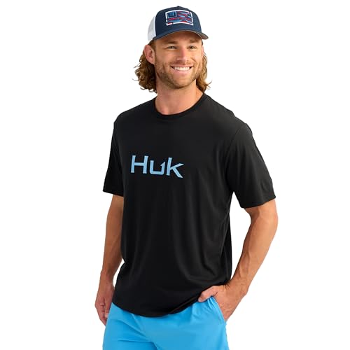 HUK Men's Performance Fishing Logo Tee, Short Sleeve, Quick-Dry