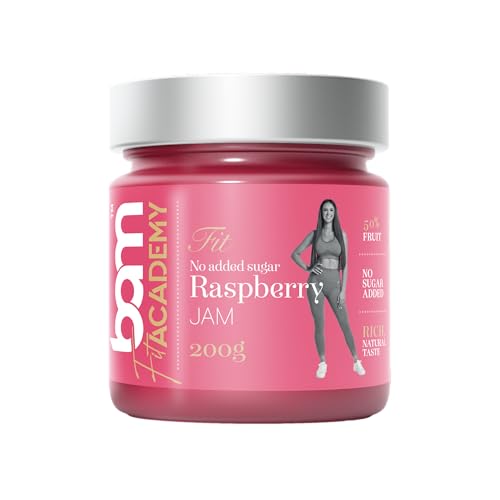 BAM Mermelada de frambuesa sin azúcar añadido, Cobertura perfecta para postres, repostería casera y profesional, 200 g