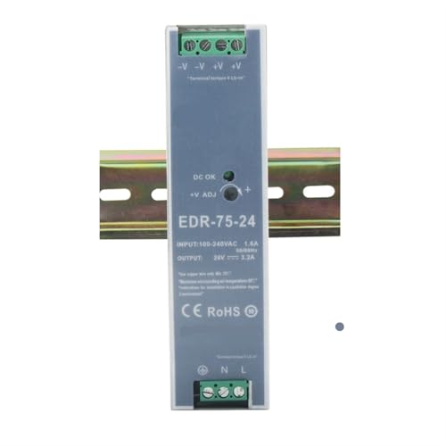 Alimentation sur rail DIN EDR-75-48 boîtier robuste 48 V 1,6 A haute performance