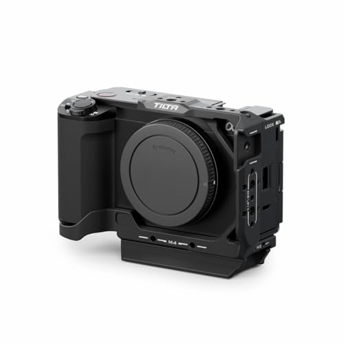 Image of Tilta Camera Cage Compatible with Sony ZV-E1 | Cold Shoe, NATO Rail, M3 and 1 /4 inch inch-20 Threads | Includes NATO Top Handle, Rod, LWS Baseplate | Black (Half Camera Cage)