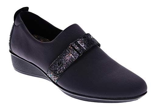 Image of Revere Genoa Women's Stretch Loafer - Elegant Adjustable Leather with Super Soft Stretch Upper and Contoured Removable Footbeds