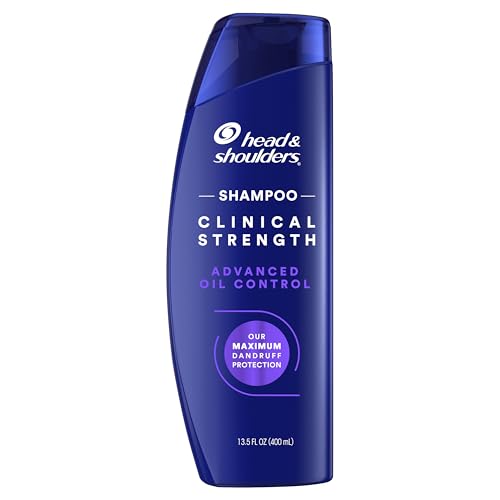 Head & Shoulders Dandruff Shampoo, Clinical Strength Advanced Oil Control, Our Maximum Anti-Dandruff Prescription-Strength Formula, Flake Protection, Seborrheic Dermatitis Relief, Citrus, 13.5 Fl Oz