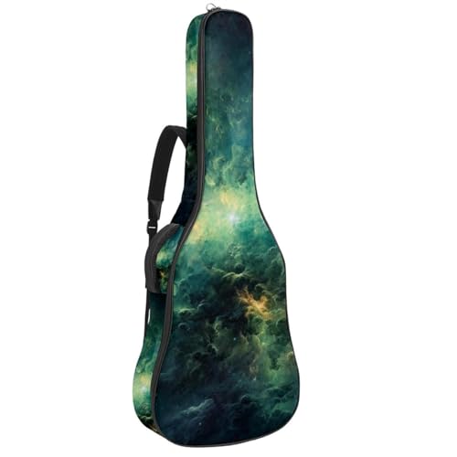 Sac pour guitare acoustique vert galaxie imperméable 101-106 cm