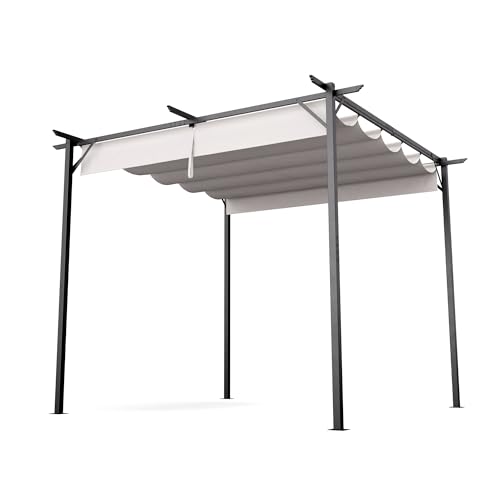 blumfeldt Carpa Plegable 3x3m, Cenador para Jardin con Techo Resistente a la Intemperie, Estructura de Acero con Recubrimiento de Polvo, Fácil Montaje, Utilizable Todo el Año
