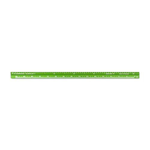 Image of Alumicolor 3610-6 Aluminum Combination Pocket Scale, 6IN, Green