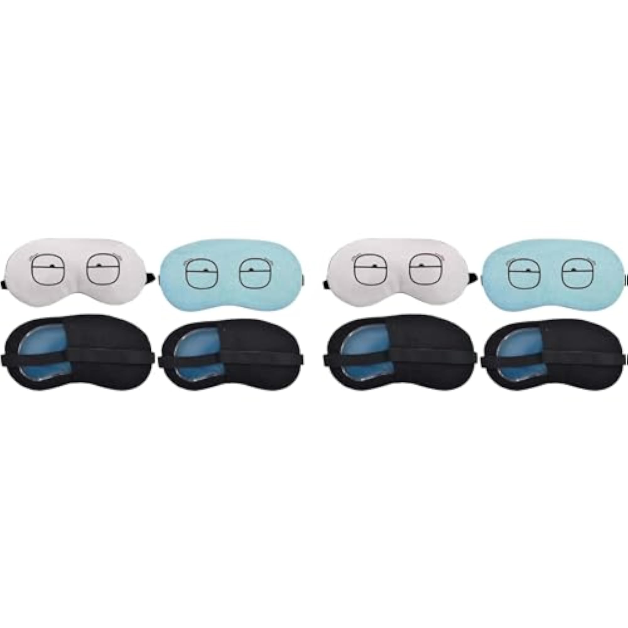 Printed Cotton Sleep Eye Mask for Side Sleepers, Pack of 2