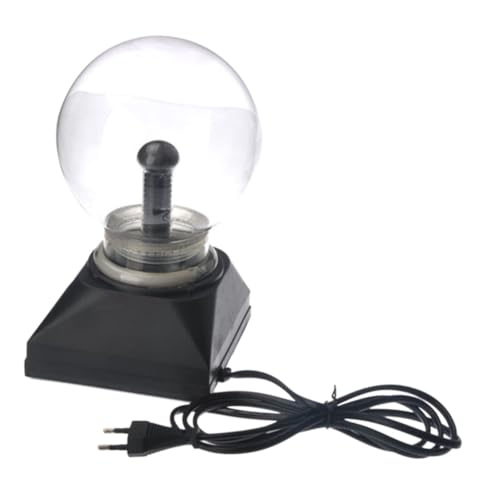 PartyKindom Bola De Plasma Sensible Al Tacto Con Luz Led Interactiva Lámpara Esfera Eléctrica Para Decoración y Aprendizaje Científico Con Enchufe Eu Juguete Educativo De Electricidad Estática