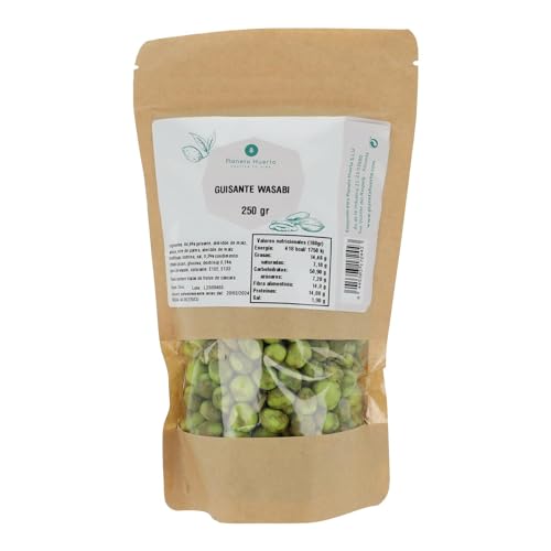 PLANETA HUERTO | Guisante Wasabi 250 g - Aperitivo Crujiente con Sabor Picante y Aromático