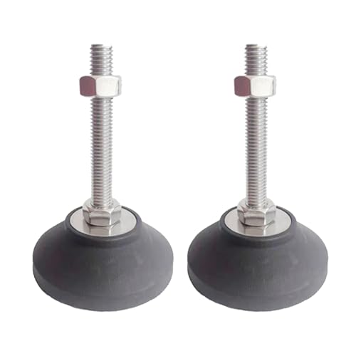 Niveladores Base de Goma, 2 Pcs M5 Patas Regulables para Muebles, Metal Roscadas Pie Nivelador, Fácilmente Ajustable Niveladores de Muebles, para Todo Tipo de Pies de Muebles, Estante(D30*M5*L30)