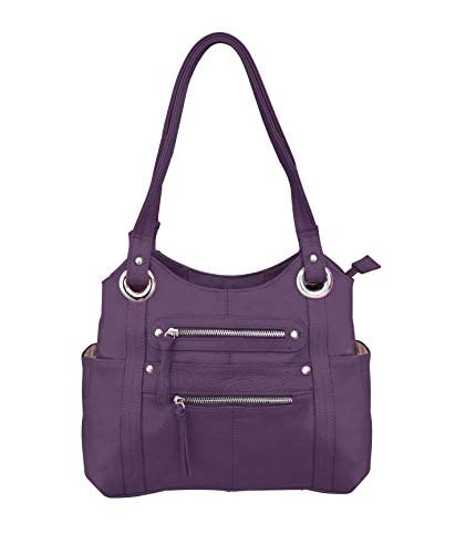 Roma Leathers Leather Locking Concealment Purse - CCW Concealed Carry Gun Shoulder Bag