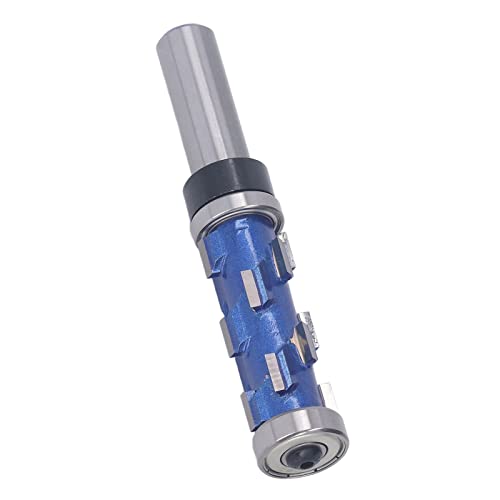 Flush Trim Router Bit Thick Tungsten Steel Blade Spiral Flush Trim Router Bit Bearing Round Shank Cutter for Woodworking