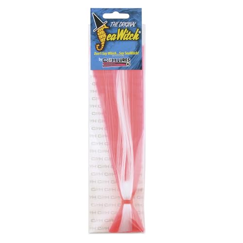 C&H Lures Sea Witch Saltwater Fishing Lure Nylon, Pink/White, 3/4 oz