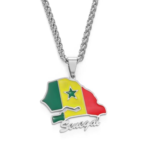 Bijoux carte patriotique sénégalaise cadeau homme femme