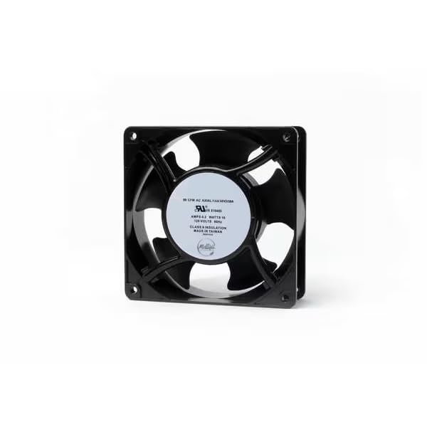Standard Square Axial Fan, 120V AC, 99 cfm, 4-11/16 in W., Mfr: 55VD38-A