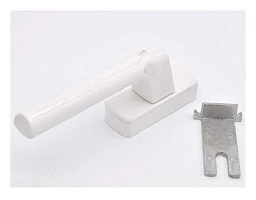 Aluminum Alloy Window Handle Push-Out Window Pull Window Handle Lock 60-Hole Distance Vintage (Color : White)