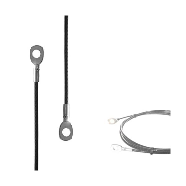Drahtseile24 Stahlseil ummantelt Fitnessgerät, Fitness mit Ösen | 4mm (3 auf 4) Stärke | 140 kg Nutzlast | 0,30m Länge – Bild 3