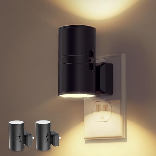 Image of L LOHAS LED Night Light, [Nightlights *2+Remote*1], RGB Color Changing | Plug into Wall, Light Sensor, Dimmable, 3000K+6000K+RGB, ON-OFF, Gifts, Christmas Party Hallway Bedroom Bathroom Kids Room