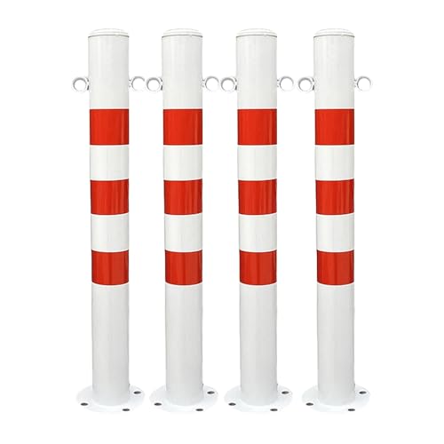 Poteau de sécurité en acier pour barrière de circulation (lot de 4)