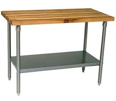 John Boos JNS10 Maple Top Work Table, 60' Wide, with Undershelf