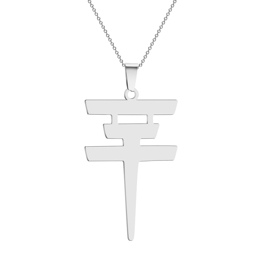 Vintage midcentury horlogeketting | Roestvrijstalen Albert-sleutelhanger en T-stang | Statementsieraden met lange laagjes | Cadeau voor hem of haar - België
