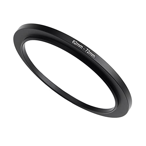 62mmから72mm ステップアップリングフィルターアダプター すべてのブランドのUV ND CPLフィルターに対応 (62mm-72mm)