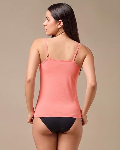 Image of URBAN ADVENTURE Ultra Soft Cotton Spandex Regular Fit Spaghetti Camisole for Women