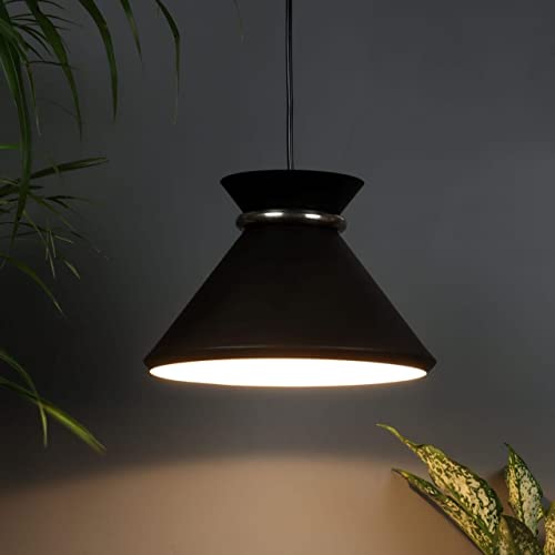 Image of MONI Lights Hanging Tulip Cone Disc Ceiling Light Lamp Home Decor Items, Hanging Ceiling Decorative Chandelier Home, Living Room, Indoor Outdoor Jhumar Lighing ML 0103BK Black(Pack of 3)
