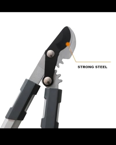 Image of SK Organic Professional Ratchet Anvil Lopper with Compound Action, Sturdy Telescopic Handles with Extra Leverage, Garden Pruning Tree Hedge Branch Cutter Garden Lopper (Bypass 50cm Looper)
