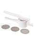Produktbild Surplex Kartoffelpresse aus Kunststoff, Spätzlepresse Kartoffelstampfer Set für Kartoffelpüree, Obstsäfte, Gemüsebrei, mit 3 Lochscheiben (Fein/Mittel/Grob), Spülmaschinenfest, Länge: 36 cm