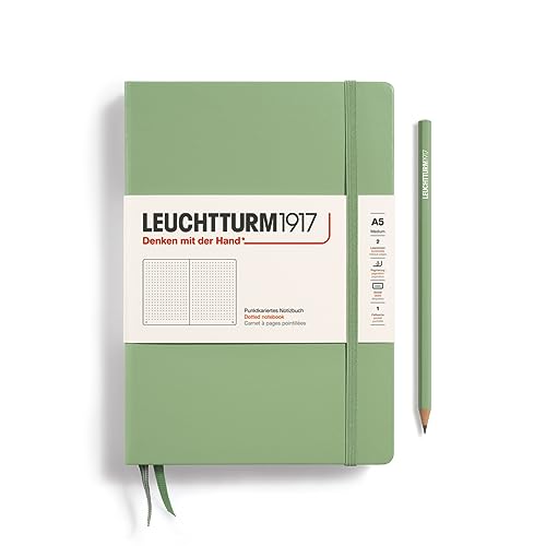 Leuchtturm1917 Notebooks Hardcover Medium (A5) Sage, Medium, 251 p, dotted