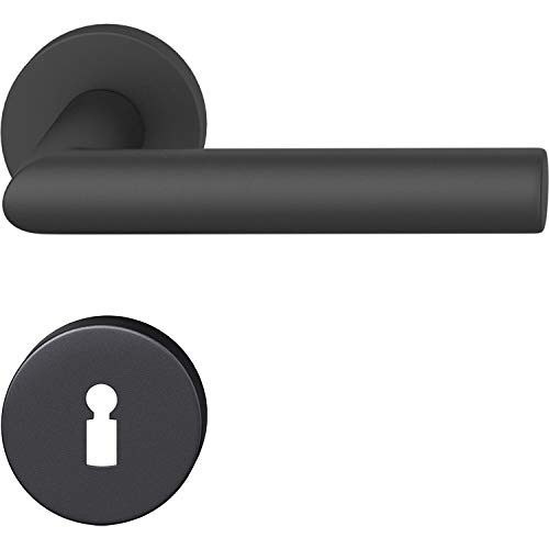 Preisvergleich Produktbild FSB Drückergarnitur 12 1076 ASL auf Rosette BB, schwarz matt