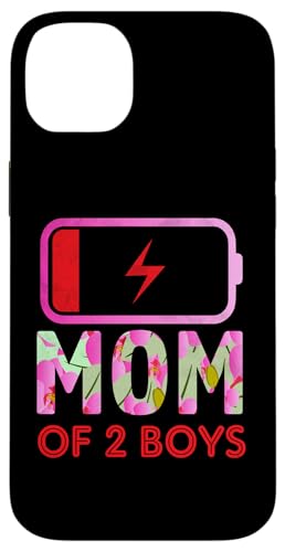 Mom Of 2 Boys Mother's Day Women Mom Of Two Boys �X�}�z�P�[�X iPhone 14 Plus �p