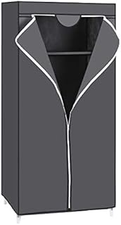 SONGMICS Fabric Wardrobe, Foldable Closet with Hanging Rail, Single Clothes Rack, Storage Organiser for Bags, Toys, Shoes, Living Room, Bedroom, Cloakroom, 75 x 45 x 160 cm, Grey RYG83GY