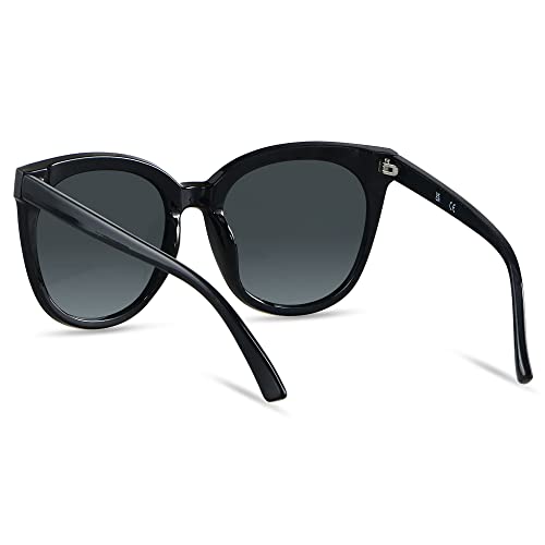 LYZOIT Oversized Cat Eye Sunglasses for Women Big Large Cateye Frame Shades 2 Pack Fashion Vintage Sun glasses2