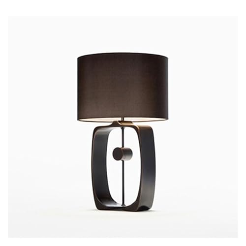 Arunasc lampara de noche Lámpara de mesa de noche moderna con protección for los ojos, lámpara de escritorio de metal negro de estilo rústico candeeiro