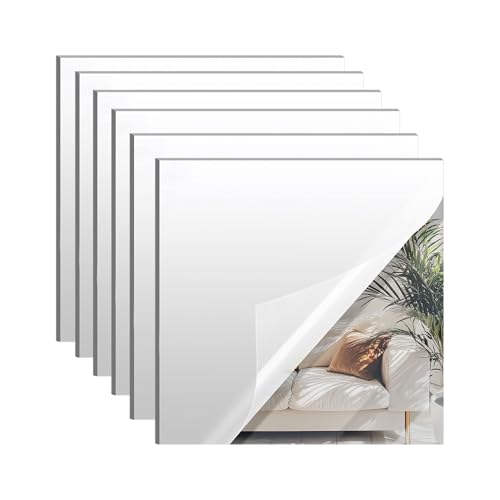 Silver Mirror Acrylic Sheets 8x8 inches 1/8 inch