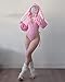 KORURACLUB Cosplay Sexy Bunny Outfit Cosplay lingerie for women Animal Costumes Bunny Bodysuit (Pink, L-XL)