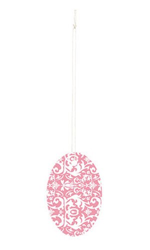 Large Oval Price Tags in Pink Damask Finish 3½H x 2¼W Inches - Box of 500