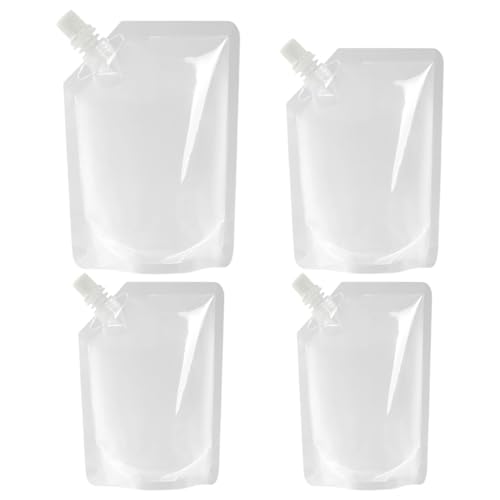 4 Pezzi Bottiglie d'Acqua Ripiegabili Prive di BPA, Borraccia Pieghevole, Portatile Borraccia Sportiva Con Moschettone per Viaggi, Escursionismo,Adventures