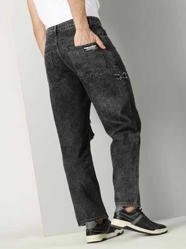 Image of THIRD QUADRANT Baggy Jeans for Men || Khaki Jeans || Jean Pant for man (in, Numeric, 30, Regular, Khakhi)