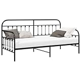 【Caractéristiques clés】 La structure robuste du lit de jour en acier revêtu de poudre assure durabilité, tandis que sa base à lattes fixe assure un soutien stable, augmentant la longévité et le confort du matelas. Son style contemporain s'intègre facilement dans les espaces modernes, servant à la fois de chaise et de lit. L'entretien est facile : un simple coup d'essuyage avec un chiffon sec suffit pour conserver son esthétique.