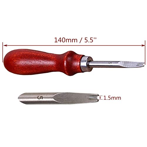 Helping / Third Hands Magnifier Magnifying Loupe Glass 5X & Product Image Leather Edge Beveler Craft Edge Leather Skiving Practical Diy 1.5Mm #TOP4