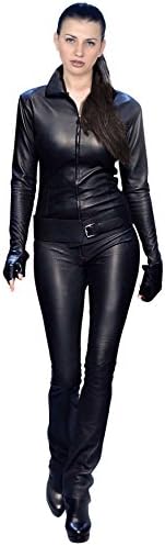 Mariyam Leather Women Leather Jumpsuit 100% Lamskin Real Leather Catsuit Leather Romper