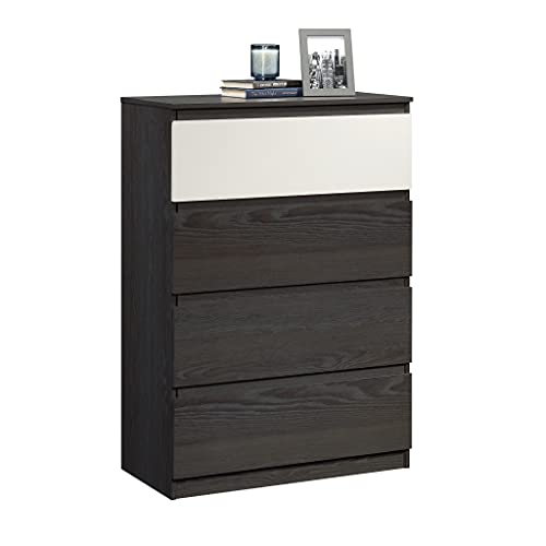 Sauder Hudson Court Dresser, L: 31.5" X W: 15.51" X H: 46.26", Charcoal Ash Finish #TOP7