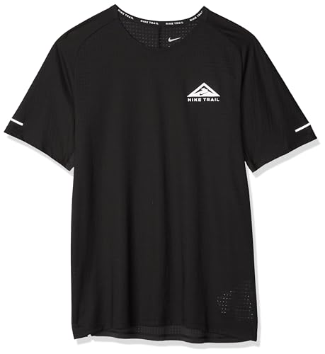 Nike Men's Dri Fit Trail Crew Neck Running T-Shirt L Black